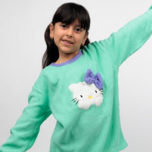 Pijama micropolar para niña Hello Kitty | Abrigadora, suave y adorable